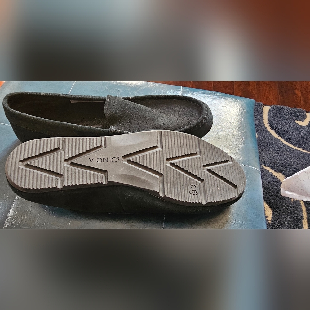 Mens Slippers black suede moccasins..